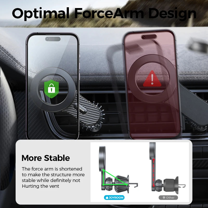 Joyroom  Magnetic Car Phone Holder Strong Car Air Vent Phone Mount Compatible with Iphone Samsung LG Google Pixel, Etc