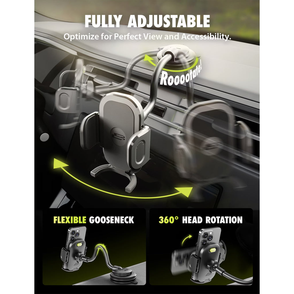 Tripgrip Flex Car Vent Phone Mount, Adjustable Cell Phone Mount Fits Most Phones