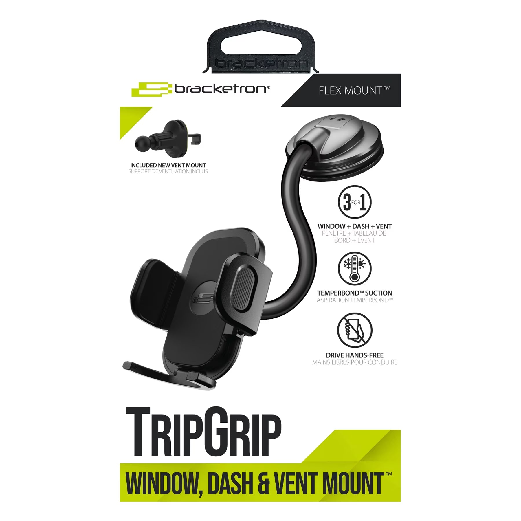 Tripgrip Flex Car Vent Phone Mount, Adjustable Cell Phone Mount Fits Most Phones