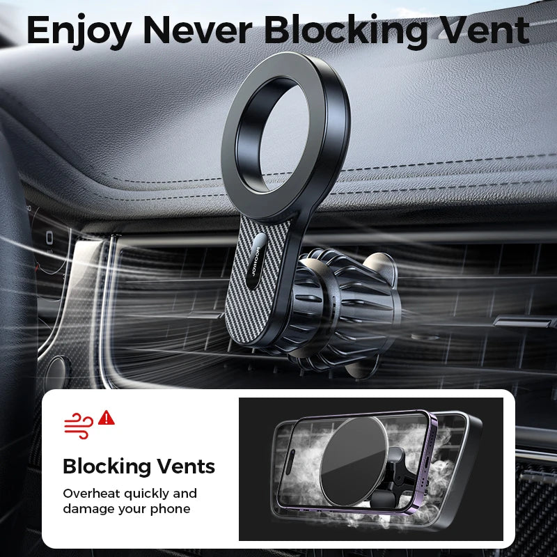 Joyroom  Magnetic Car Phone Holder Strong Car Air Vent Phone Mount Compatible with Iphone Samsung LG Google Pixel, Etc