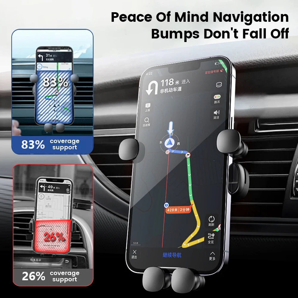 Olaf Gravity Car Phone Holder Air Vent Clip Mount Mobile Cell Phone Stand in Car GPS Support for Iphone 13 12 Pro Xiaomi Samsung