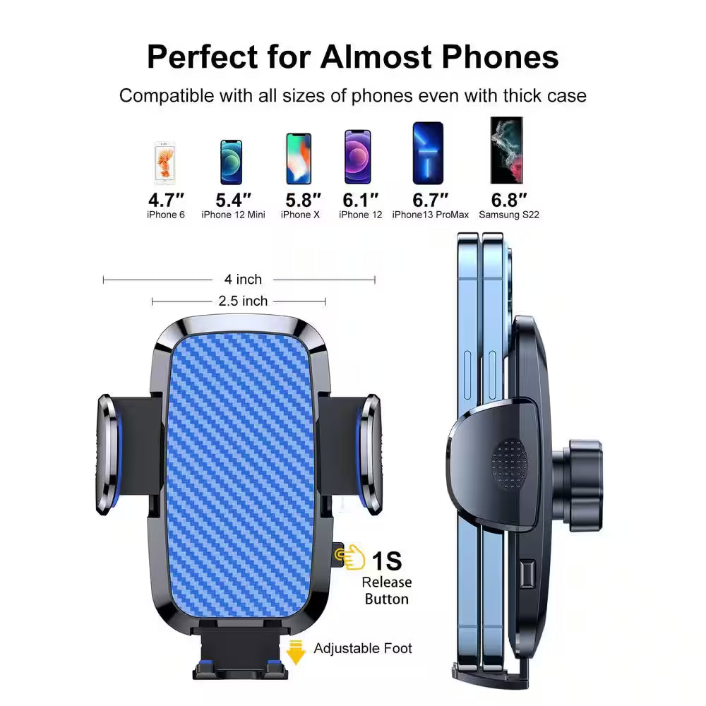 Car Vent Phone Mount-Hands-Free Holder with Universal Clip, Never Blocks A/C Vent, Fits All Iphone and Samsung Models